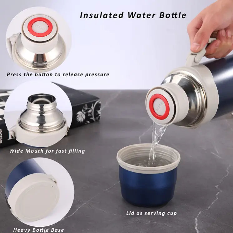 Termos din otel mat inoxidabil capacitate 1500ml SuperUtil.ro
