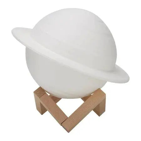 Lampa de veghe 3D Saturn Iluminare alb cald, alimentare pe baza de baterii SuperUtil.ro
