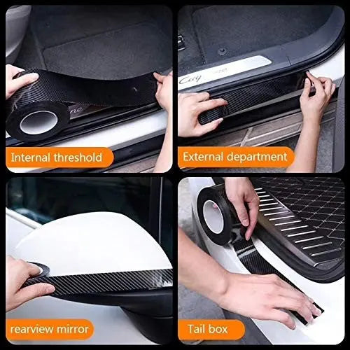 Rola Folie Carbon Auto 3D, Dimensiune 7CMx3M, Culoare Negru SuperUtil.ro