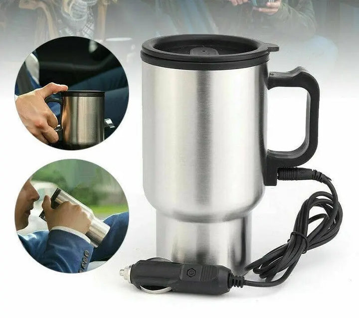 Cana termos de 400ml din Otel cu priza auto de 12V SuperUtil.ro
