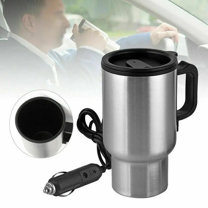 Cana termos de 400ml din Otel cu priza auto de 12V SuperUtil.ro