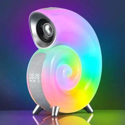 Difuzor Bluetooth cu Lampa LED si Ceas Melc de Mare KP-556 SuperUtil.ro