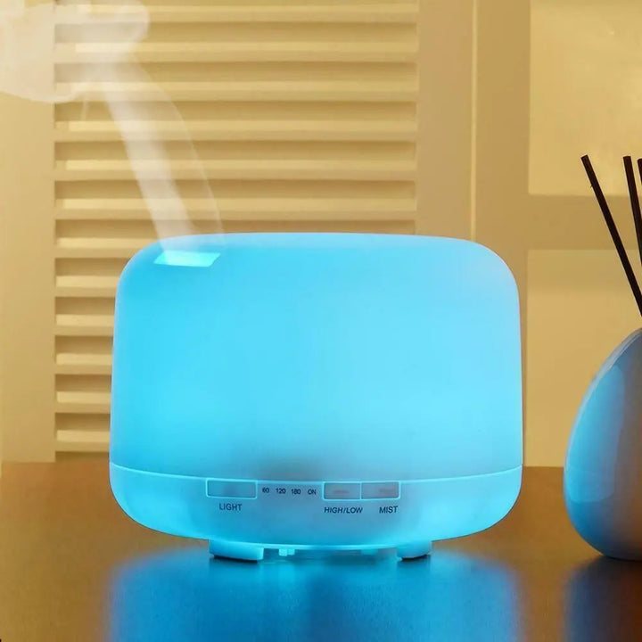 Difuzor Aromaterapie Nature cu Umidificator Ultrasonic, Lumină LED Multicoloră și Capacitate 300ml SuperUtil.ro
