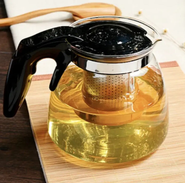 Ceainic din sticla, filtru din inox, capacitate 1100 ml SuperUtil.ro