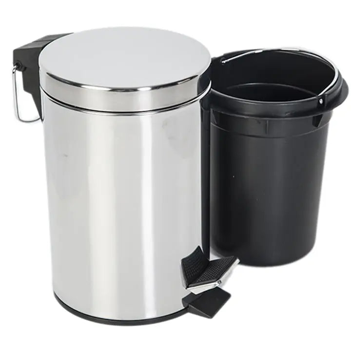 Cos gunoi rotund cu pedala Casa Plastor Promo, inox, 3L SuperUtil.ro
