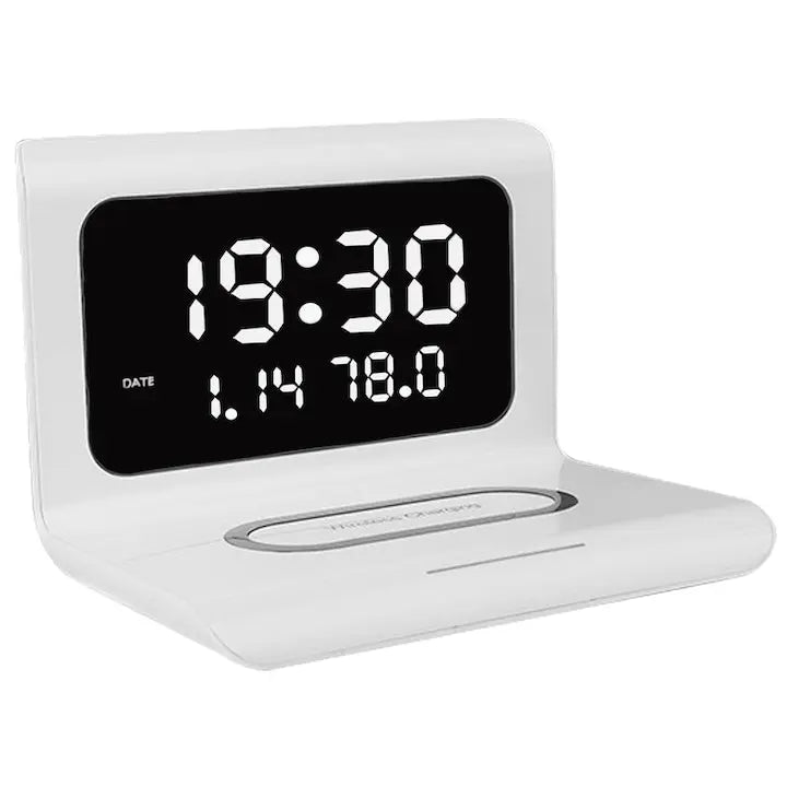 Ceas Digital LED cu incarcare wireless rapida Dalbi SuperUtil.ro