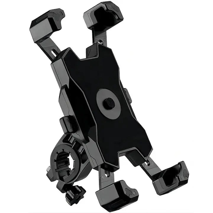 Suport Telefon Pentru Bicicleta/motocicleta, Reglare la 360°, Brat de clema puternic, 3.5-6.8", Negru SuperUtil.ro