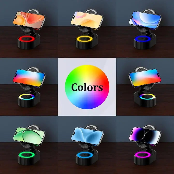 Boxa portabila Bluetooth G3 A+ 5 in 1 cu incarcare wireless, ceas digital si lumina LED RGB SuperUtil.ro