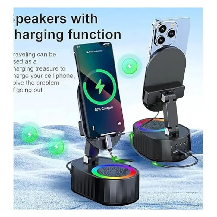 Boxa portabila Bluetooth G3 A+ 5 in 1 cu incarcare wireless, ceas digital si lumina LED RGB SuperUtil.ro