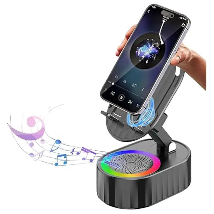 Boxa portabila Bluetooth G3 A+ 5 in 1 cu incarcare wireless, ceas digital si lumina LED RGB SuperUtil.ro