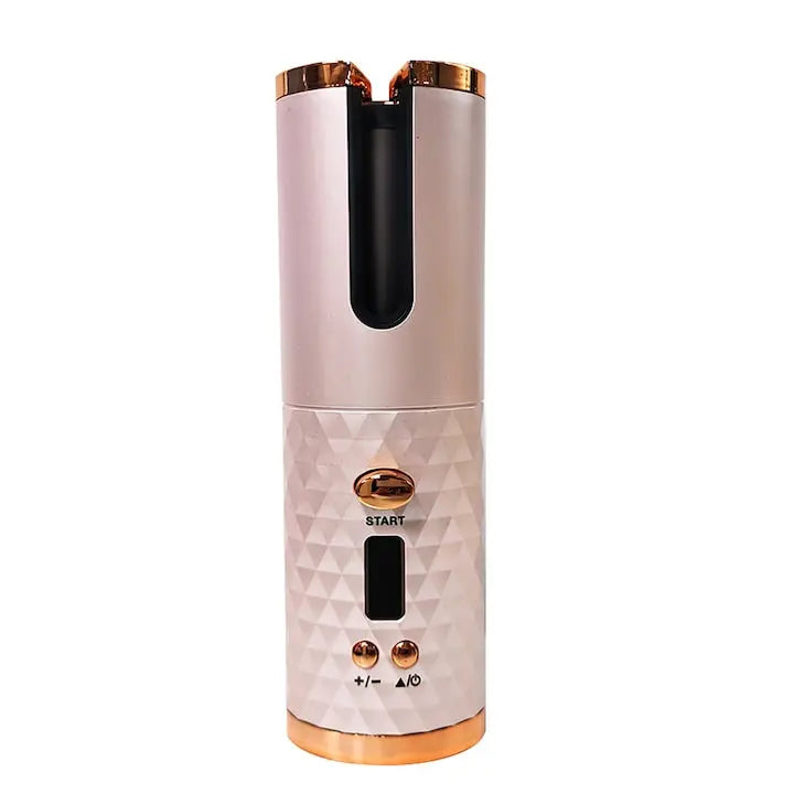 Ondulator automat portabil, Logit, LCD, Invelis ceramic, 150-200C, USB, Functie power bank, Gri/Roz SuperUtil.ro