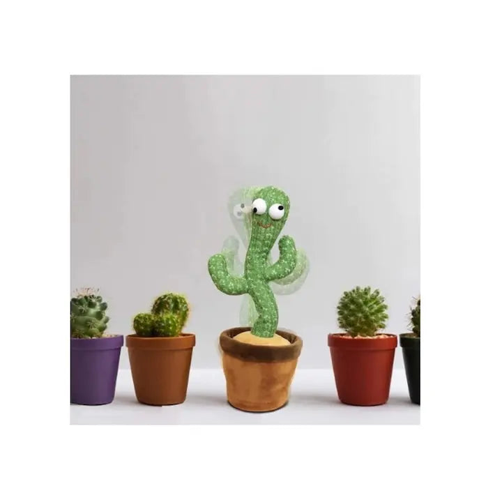 Jucarie Cactus Dansator, Canta, Danseaza, Imita, Distractiv, Verde,37cm SuperUtil.ro