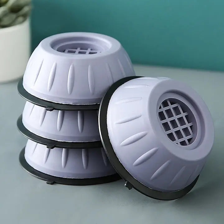 Set de 4 picioruse, anti-zgomot si antiderapante, suporti amortizare vibratii masina de spalat, amortizoare uscator de rufe, frigider, mobilier SuperUtil.ro
