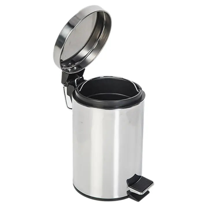 Cos gunoi rotund cu pedala Casa Plastor Promo, inox, 3L SuperUtil.ro