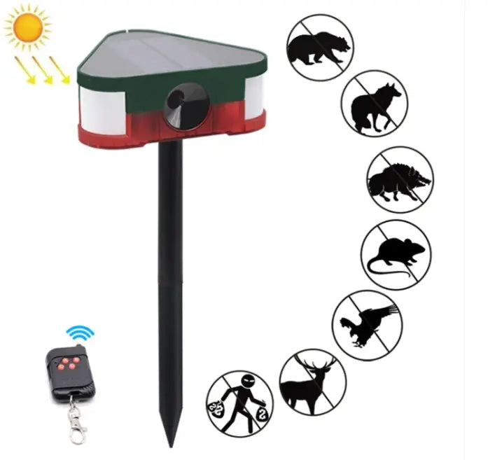 Aparat solar impotriva daunatorilor si animalelor salbatice, cu infrarosu, Animal Repeller SuperUtil.ro